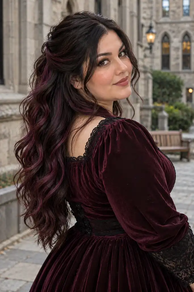 Gothic Waves With Hair Painting