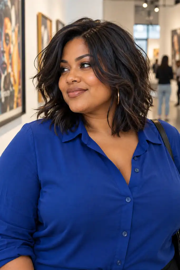 Choppy Shoulder-Length Cut