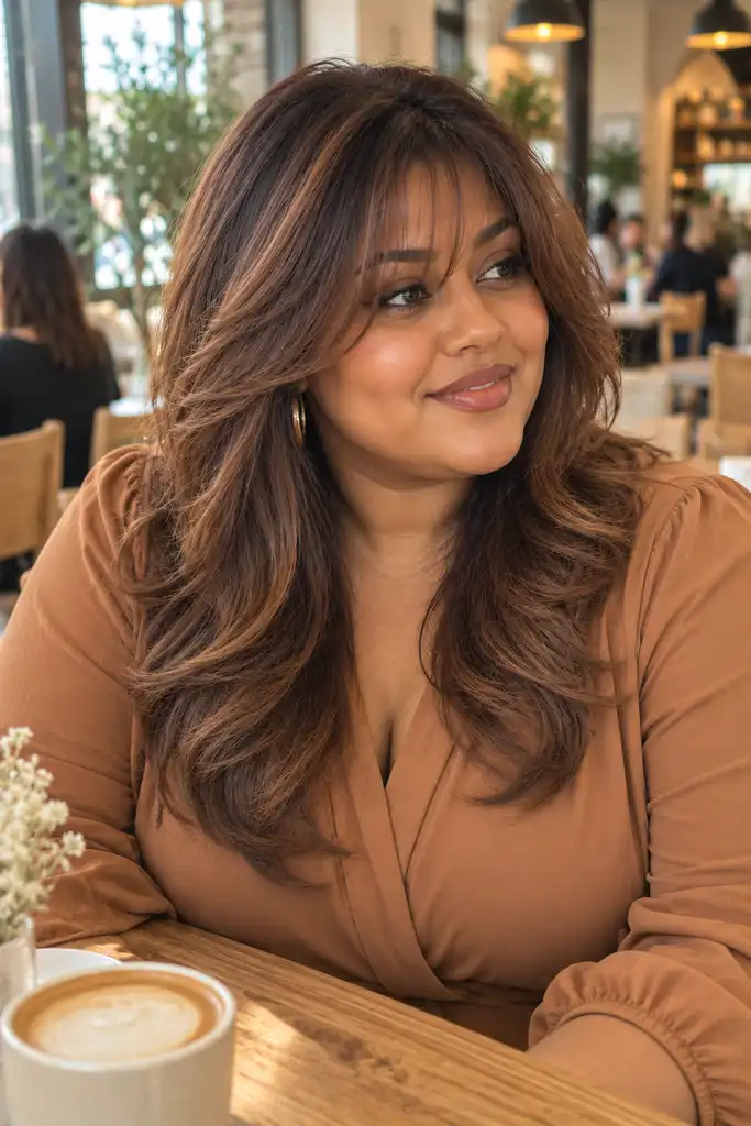Layered Haircut with Wispy Bangs